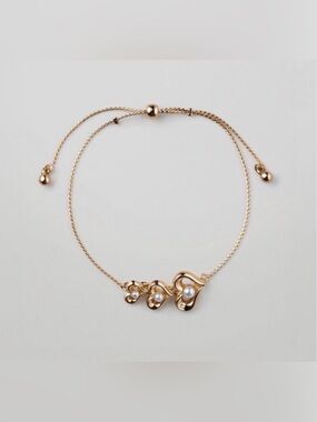 Avon Pearly Heart Trio Pull Cord Bracelet Brand New